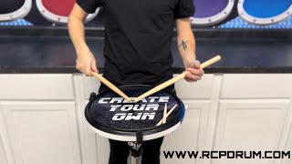 RCP Drum Active Snare Custom Image Practice Pad Laminate Head Create Your Own [upl. by Imerej]