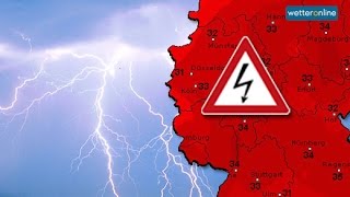 wetteronlinede Unwetter zum Wochenstart 30082015 [upl. by Notfol]