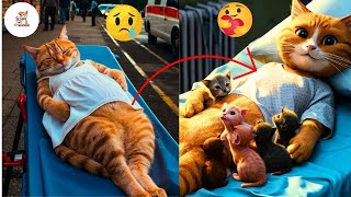 Pregnant Cat Faints in Market Rushed to Hospital 🐱💔  PregnantCat CatFaints CatRushedToHospital [upl. by Ataliah760]