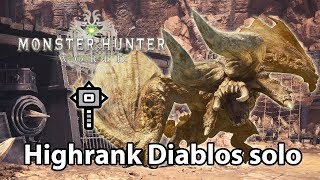 MHWorld  Highrank Diablos solo Hammer  316 [upl. by Ahteral]