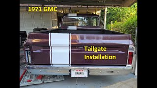 1971 GMC Tailgate Installation [upl. by Leiuqese]