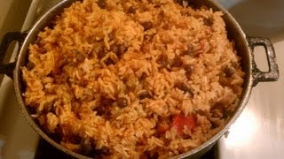 Arroz Con Gandules  Yellow Rice with Pigeon Peas [upl. by Olimreh76]