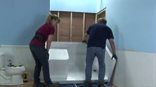 MultiPiece Low Threshold Shower Installation Video [upl. by Ymmik719]