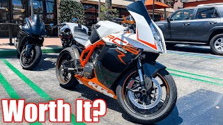 KTM RC8 1190 R First Ride amp Review 🦄  Yamaha R1 Triumph Street Triple [upl. by Haym]