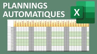 Créer des calendriers et plannings automatiques avec Excel [upl. by Fedirko]