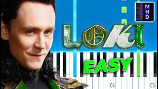 LOKI Main Theme  Piano Tutorial TVA Episode 1 [upl. by Arakaj939]