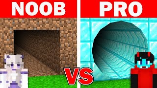 NOOB vs PRO SAFEST SECURITY TUNNEL BUILD CHALLENGE  Minecraft [upl. by Neile]