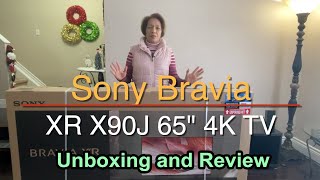 Sony Bravia XR X90J 4k TV 65 inch unboxing and review [upl. by Narad516]