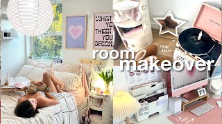 Room Makeover 🎀 decorate  clean with me pinterestinspired aesthetic transformation [upl. by Rramed101]