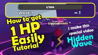 tds hidden wave Get 1 HP Easily Tutorial Awakened Fallen King  Tower Defense Simulator Roblox [upl. by Masry]