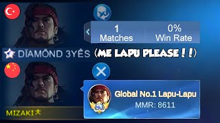 I MET ANOTHER LAPULAPU MAIN IN RANKED 1 MATCHES🤣 [upl. by Cirdes]