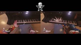 Undertale Megalovania Cover on Piano in Overwatch [upl. by Quickel890]