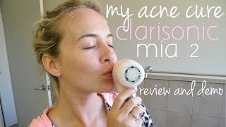 How I Cleared Up My Skin  Clarisonic Mia 2 Mini Review and Demo [upl. by Nnodnarb]