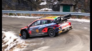 Tanak Neuville Evans Fourmaux Mikkelsen Best of Test rallye Monte Carlo 2024 [upl. by Intisar]