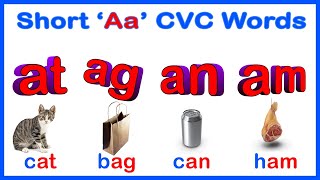 Learn to READ CVC Words  Short A Sound  Letter A Blending  Learning Step By Step [upl. by Ahsiena]