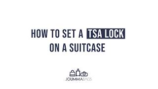 How to set a TSA lock on a suitcase [upl. by Dorotea]