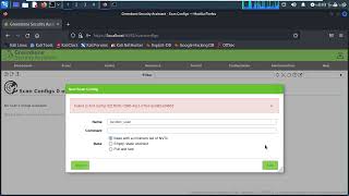 how to configure new scan config in openvas tool in kali linux [upl. by Gnuh359]