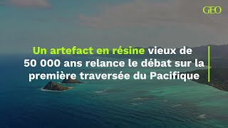 Un artefact en résine vieux de 50 000 ans relance le débat sur la première traversée du Pacifique [upl. by Nevins627]