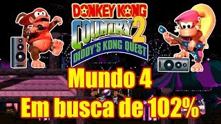 Donkey Kong Country 2  Montanha Russa de Emoções  Mundo 4 [upl. by Analart403]