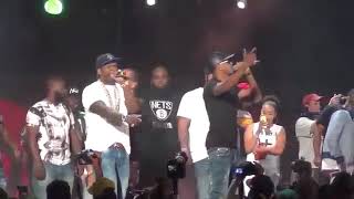 50 cent fight and snatch chain from SlowBucks at Summer Jam [upl. by Irt924]