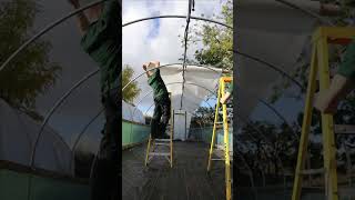 Adding a new cover for our polytunnel [upl. by Litnahs149]