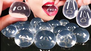 ASMR EDIBLE WATER BOTTLE NO PLASTIC HOW TO MAKE WATER BOTTLE FOOD GIANT POPPING BOBA EATING SOUNDS [upl. by Aneerb]