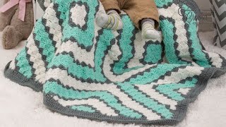 Easy Crochet Diamonds Baby Blanket C2C Corner to Corner [upl. by Aremmat744]