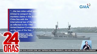 PH US nanawagan sa China na sumunod sa international maritime law  24 Oras [upl. by Kere]