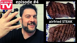 Cooking STEAK in an airfryer Emeril Lagasse FRENCH DOOR Airfryer 360 Steak 2 ways and Toast 401 [upl. by Kemp]