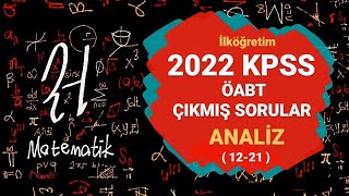 2022 ÖABT İlköğretim Matematik Çıkmış Sorular  Analiz 1221  KPSS [upl. by Lindberg]