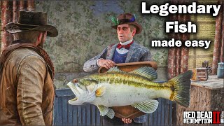 All Legendary FISH locations  Special Spinner and unique Fisherman Hat in red dead redemption 2 [upl. by Enitsua254]