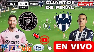 Monterrey vs Inter Miami en vivo donde ver a que hora juega rayados vs inter miami CONCACAF 2024 [upl. by Ellehcyar]