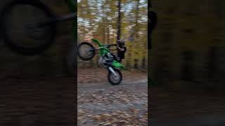 Hell yeah wheelie dirtbike dirtbikes wheelie kawasaki kx250 [upl. by Akiwak638]