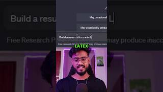 Using ChatGPT to Create a Resume in 30 seconds 🔥🔥 shorts [upl. by Anamor22]