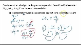 Energy changeEnthalpy change amp heat absorbed in isothermal reversible expansion of an ideal gas [upl. by Niccolo677]