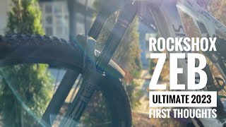 Rockshox Zeb Ultimate 2023 First thoughts [upl. by Neyugn]