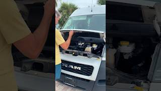 Changing a headlight in a Ram Promaster Cargo Van full video on IG campervan rampromaster [upl. by Ahset63]