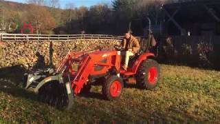 Kioti CK3510 Tractor w Loader amp 48quot Worksaver Root Grapple Setup [upl. by Orten]