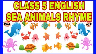 Sea Animals rhyme I 5th class [upl. by Sicular]