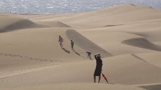 Maspalomas sand dunes 4  Gran Canaria Dec 2018 [upl. by Hughie570]