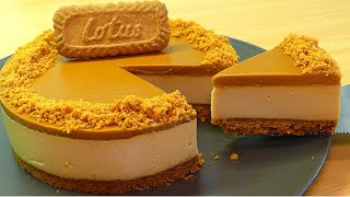 NoBake Lotus Biscoff Cheesecake No gelatin No egg No oven No mixer [upl. by Nerraf602]