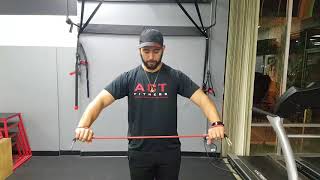 How To Resistance Band Shoulder Dislocate [upl. by Cock]