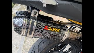 doble escape  Akrapovic  como modificar el escape de mi moto  akt con doble exosto [upl. by Teevens760]