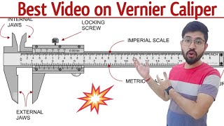 Vernier Caliper  How to use vernier caliper in hindi  How to read Vernier scale Class11th Physic [upl. by Anselme]