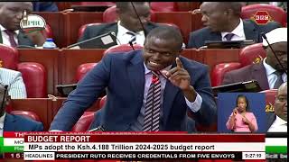 MPs adopt the Ksh4188 Trillion 20242025 budget report [upl. by Solley]