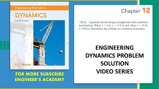 124  Rectilinear Kinematics Engineering Dynamics Hibbeler 14th ed  Engineers Academy [upl. by Koblas]