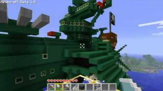 albator captain harlock spaceship arcadia  yamato minecraft [upl. by Airdnazxela]