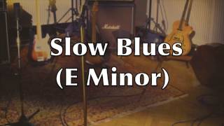 Slow Minor Blues Backing Track Em [upl. by Yblek430]