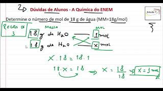 Determine o número de mol de 18 g de água [upl. by Shamma]