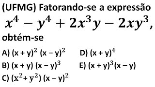 UFMG Fatorandose a expressão obtemse [upl. by Summer]